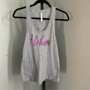 Fabletics Aloha Grey Razorback Tank Top Size Small
